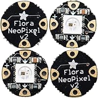 Vista 4 de Adafruit Flora RGB Smart NeoPixel versión 2 - Paquete de 4 [ADA1260]