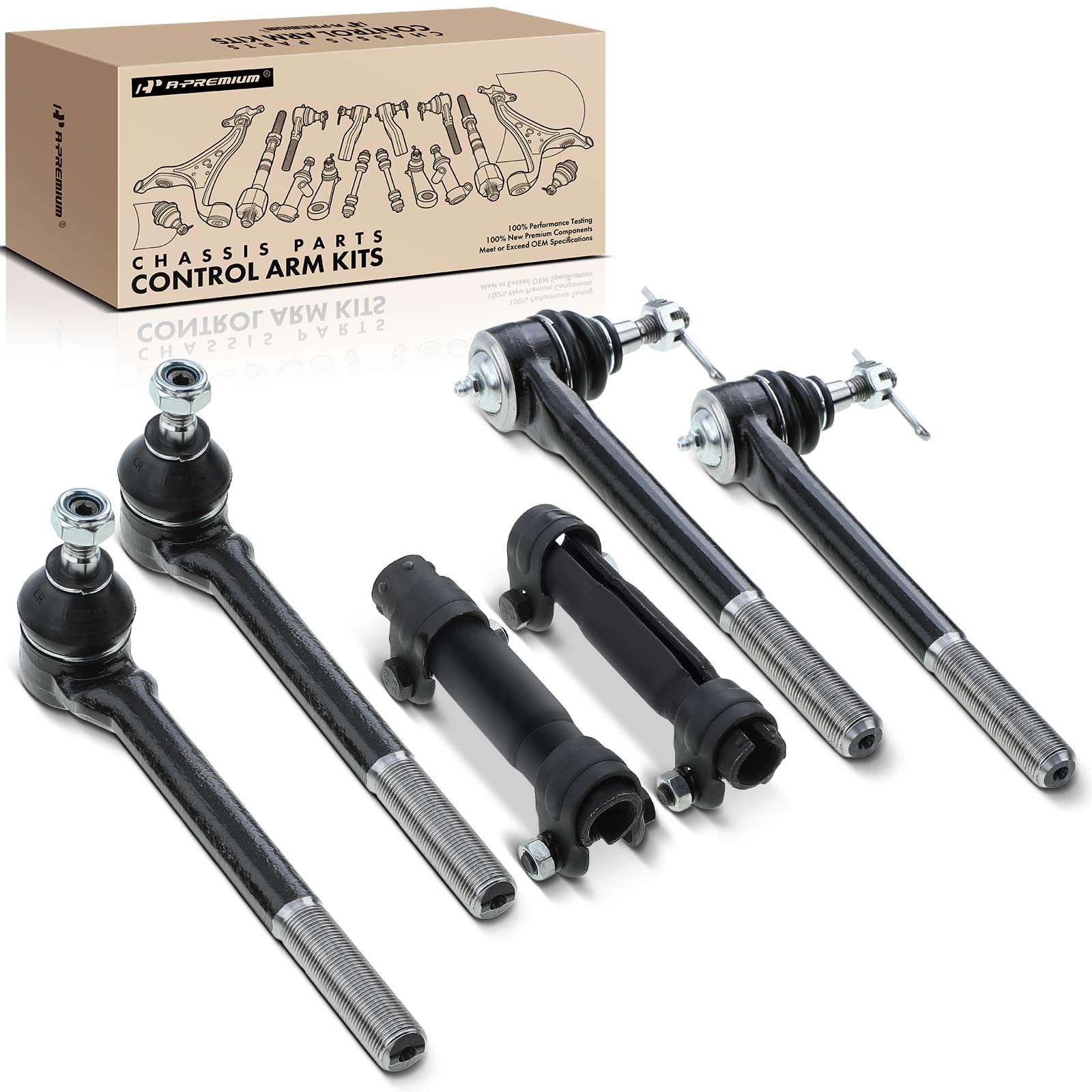 Amazon.com: A-Premium Set of 6, (4) Front Inner & Outer Tie Rod