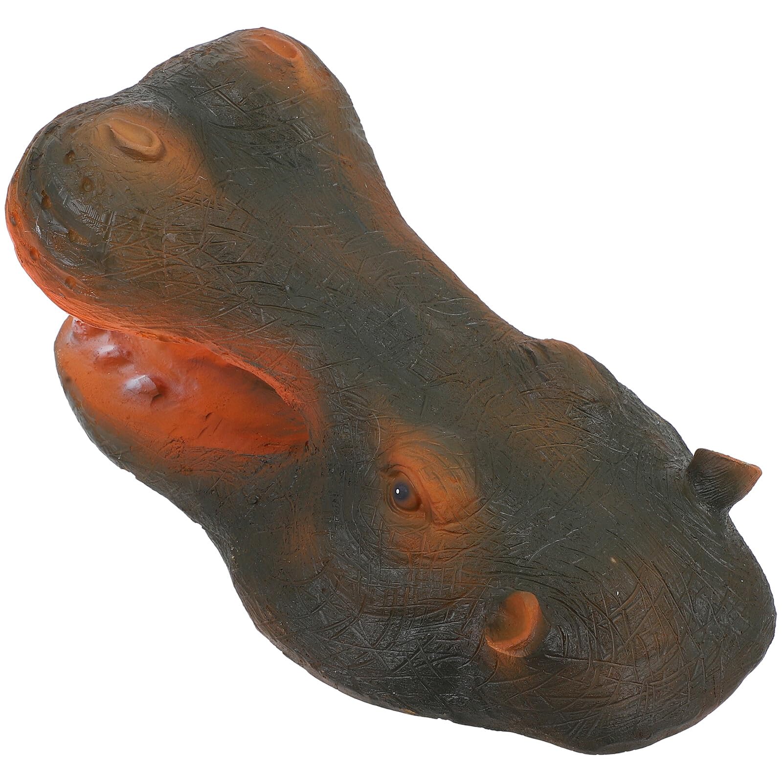 Tête d'hippopotame en résine pour chasser l'ennui de votre bassin extérieur