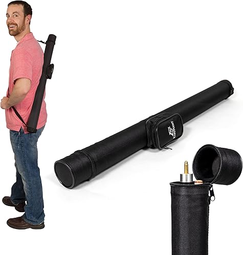 EastPoint Sports Equipo de billar y estuche de taco de billar forrado de fieltro para llevar palos de taco de 2 piezas de hasta 58 pulgadas