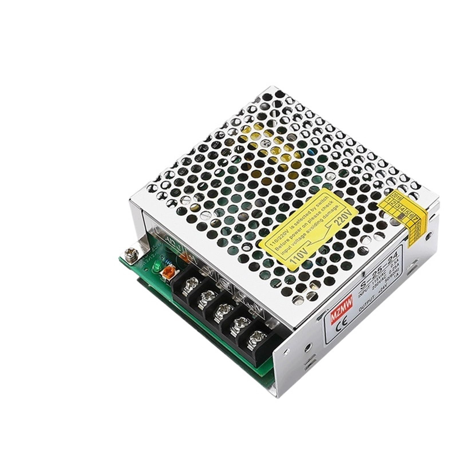 Driver LED 24V 25W transformador AC/DC mini regulador de voltaje conmutado S-25-12 6