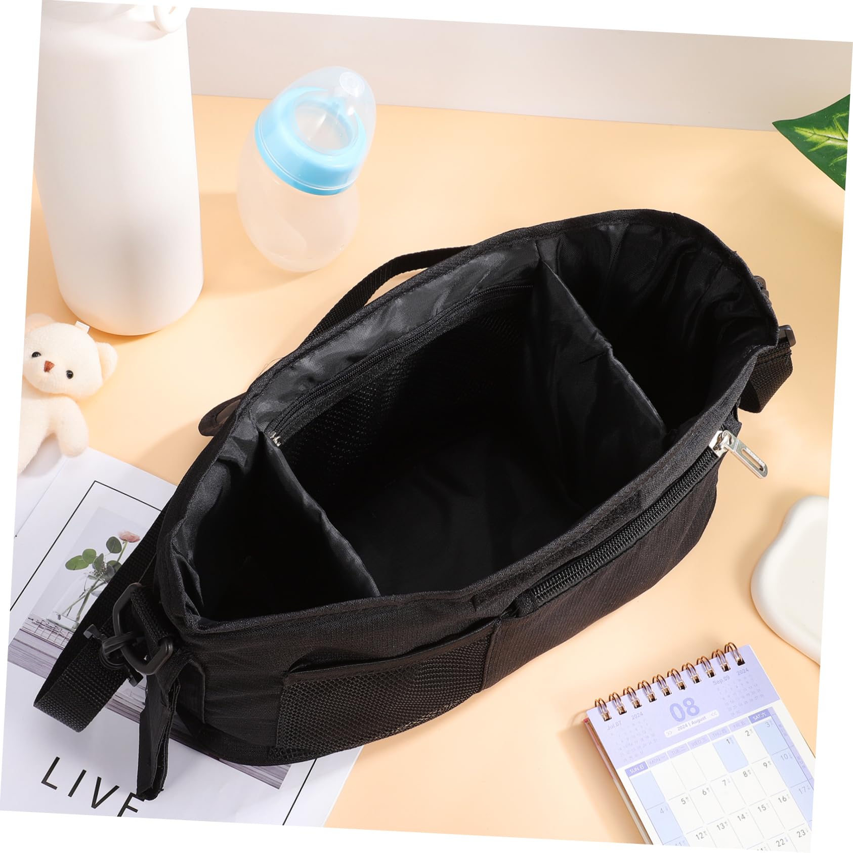 TOYANDONA Organizer per Passeggino Tasche Multiple Portabicchieri e Scomparti Installazione Rapida senza Attrezzi Costruzione Robusta per Durata nel Accessorio Versatile per Vari Modelli