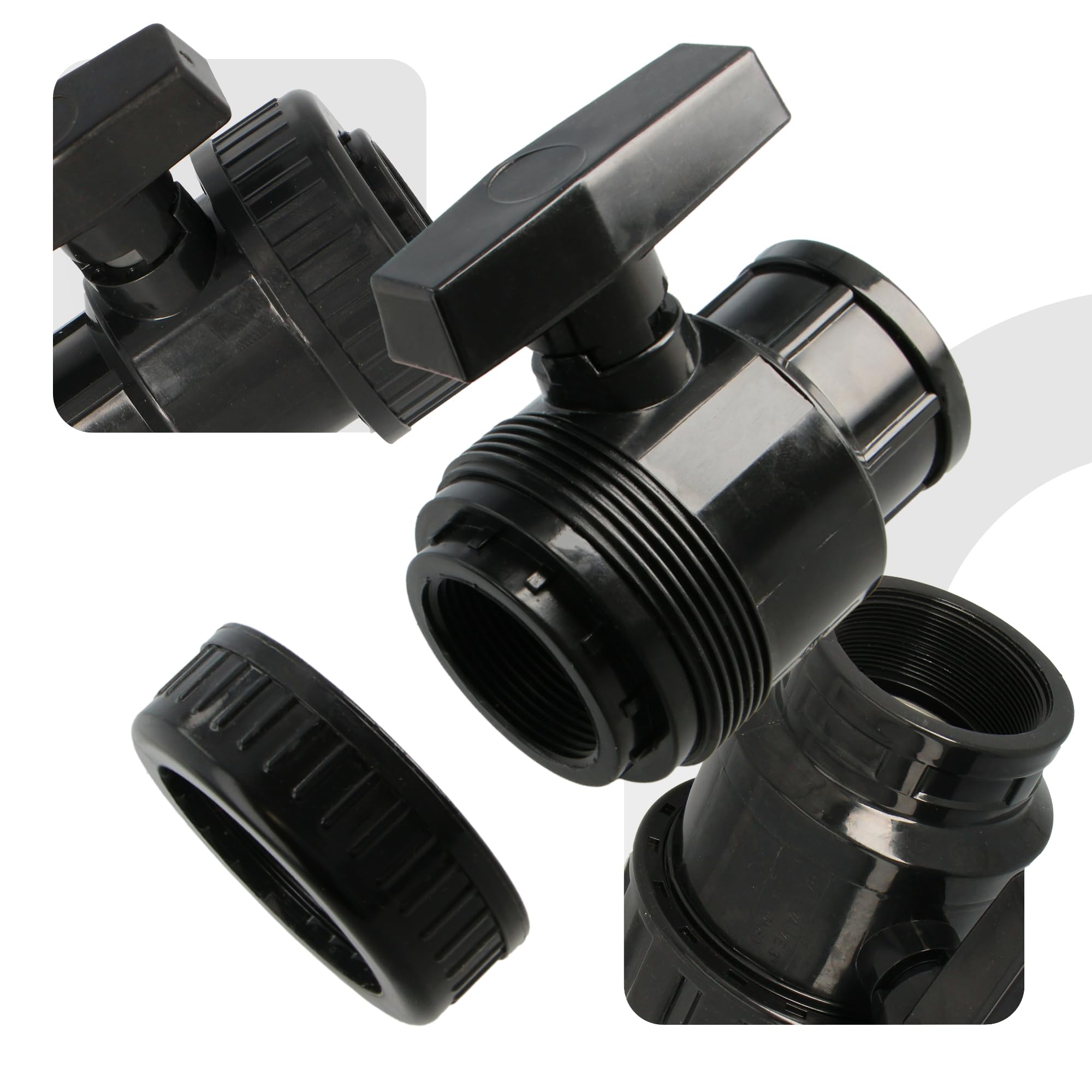 Instalguru PE-Rohr Absperrhahn Kugelhahn PN16 3"x3" IG Wassersysteme Garden Bewässerung Pe-Absperrventil Wasserregelventil Bewässerungsrohr-Kupplung PE-Schläuchen