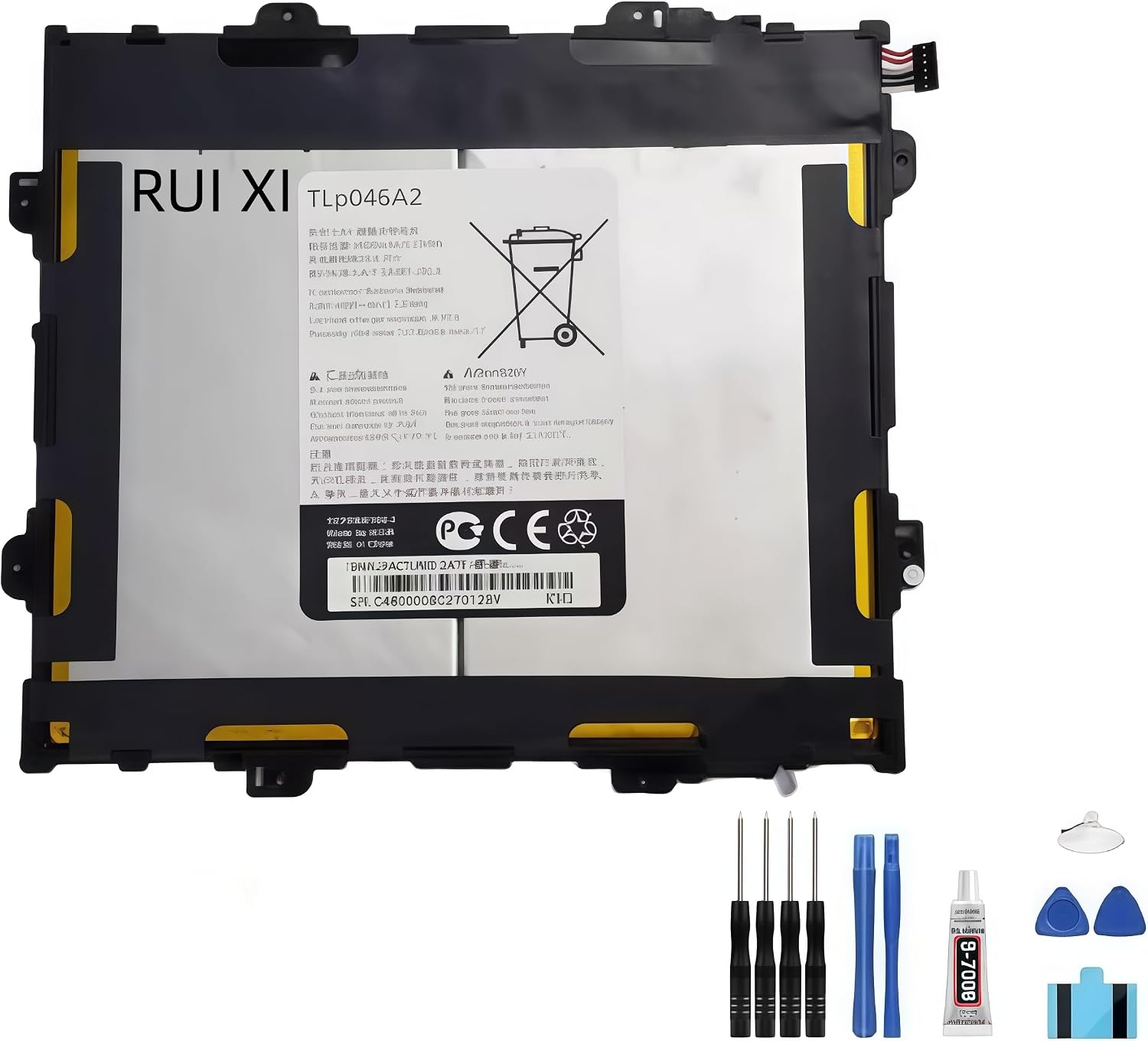 Battery compatible For Alcatel Onetouch Pop 10, 9.6 OT-P360X 4600mAh 3.8V TLP046A2 Tablet Battery