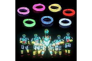 EL Wire 7 Pack-9.8ft Portable Neon Rope Lights Strip