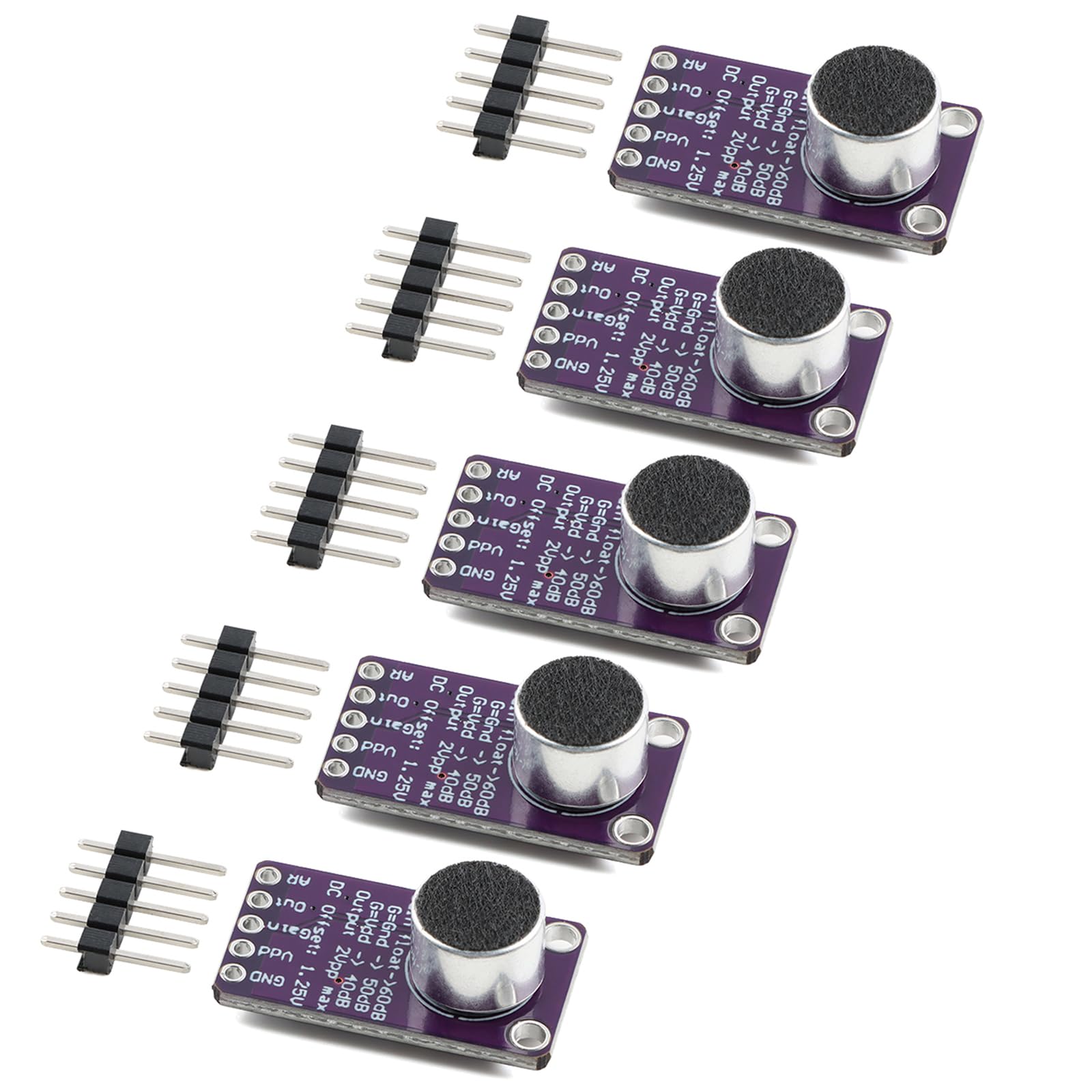 EC Buying 5Pcs MAX9814 Microphone AGC Amplifier Module MIC Microphone Sound for Arduino and Raspberry Pi