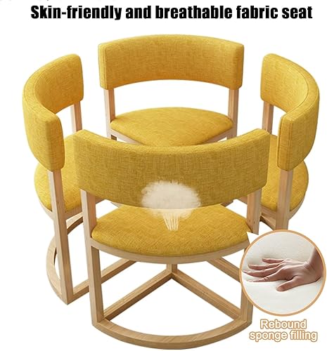 Miniatura 4 de YVYKFZD Round Conference Table, Small Office Reception Room Club Table, Business Conference Room Table and Chair, Simple Kitchen Dining Table Set