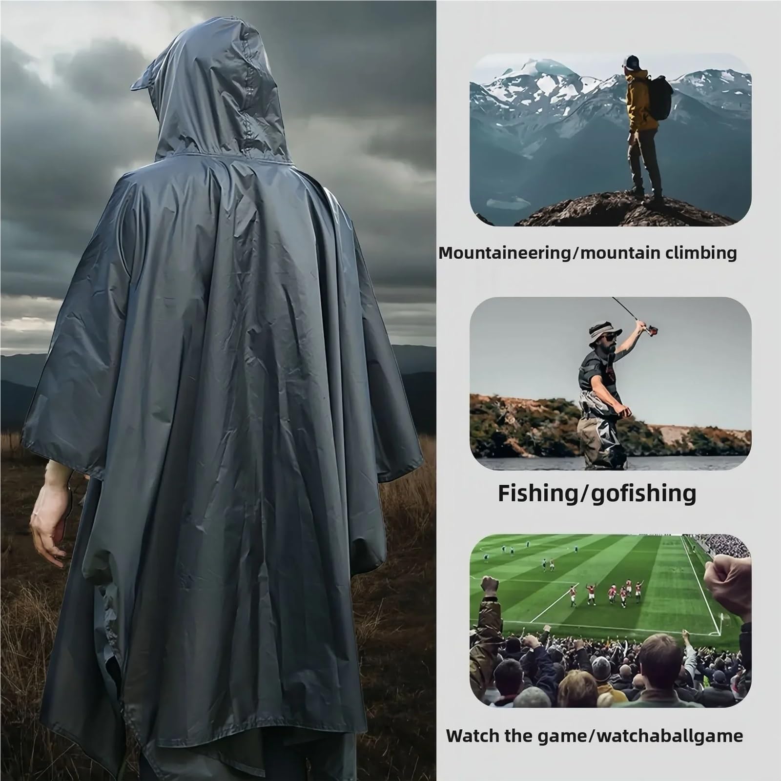 1 pz Poncho impermeabile da uomo for la pioggia Impermeabile for donna moto motociclista