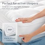 Nuage-comme Twin XL Matelas Topper - 100% Cotton Top Matelas Pad pour le soulagement de la douleur au dos - Respirant & Refroidissement naturel pour les dormeurs chauds - Lavable en machine