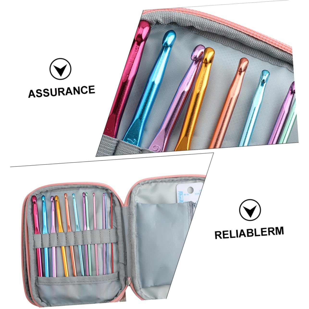 HOMSFOU 1juego Herramientas De Mano Con Bolsa De Almacenamiento Kit De Ganchillo Con Agujas De Para Manualidades y Proyectos Diy