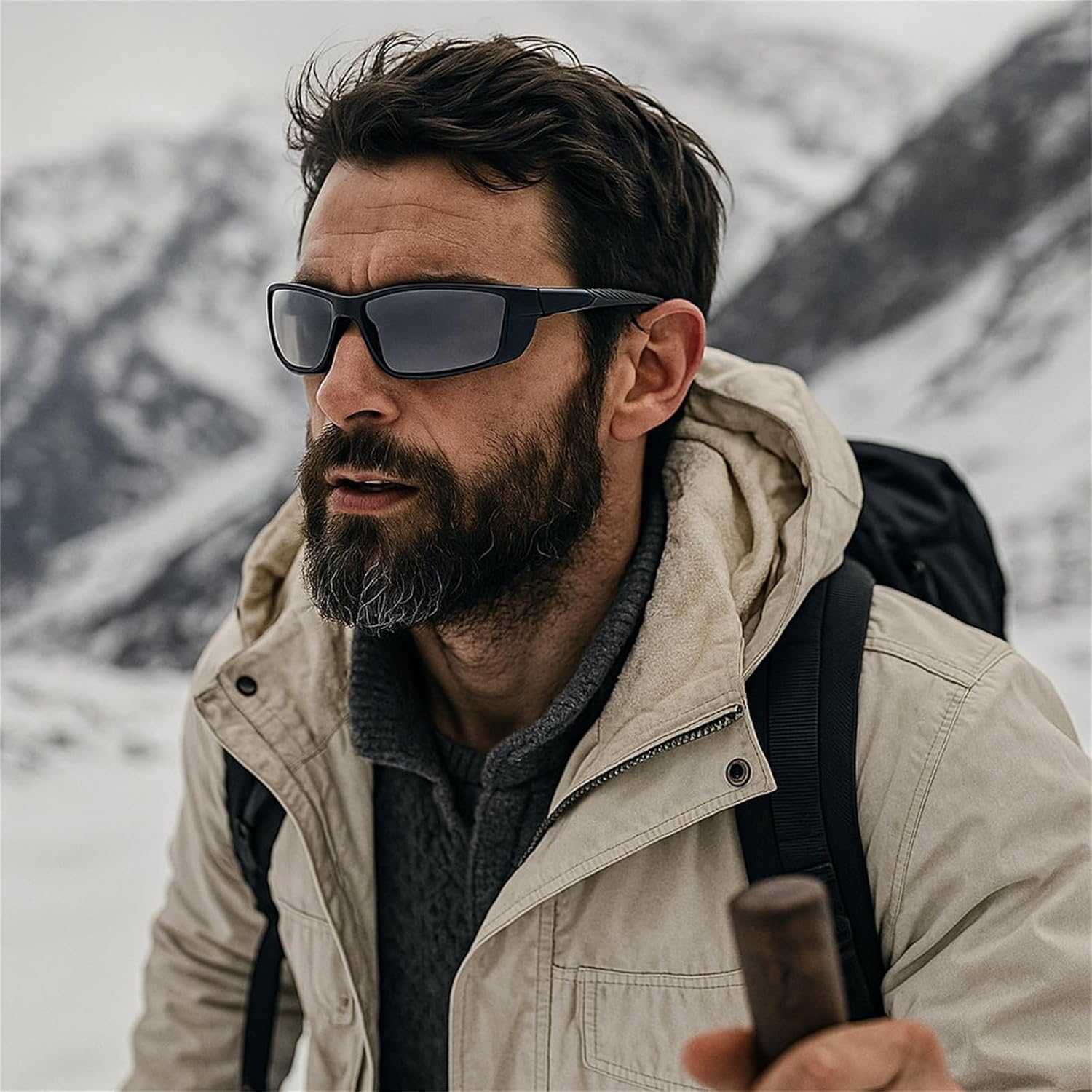willochra Wrap Around Design Full lens Polarized Reading Sunglasses for Men Driving Running Sports Reader Square Style Unisex