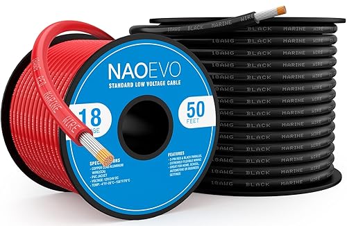Miniatura 37 de NAOEVO Cable marino de calibre 4, 4 AWG de cobre estañado de PVC de grado marino, cable eléctrico IP68 resistente al agua y a la corrosión