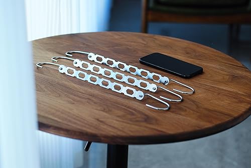 Miniatura 5 de Perchas que ahorran espacio para ropa, paquete de 10 organizadores de perchas que ahorran espacio, organizadores plegables de metal mágico,
