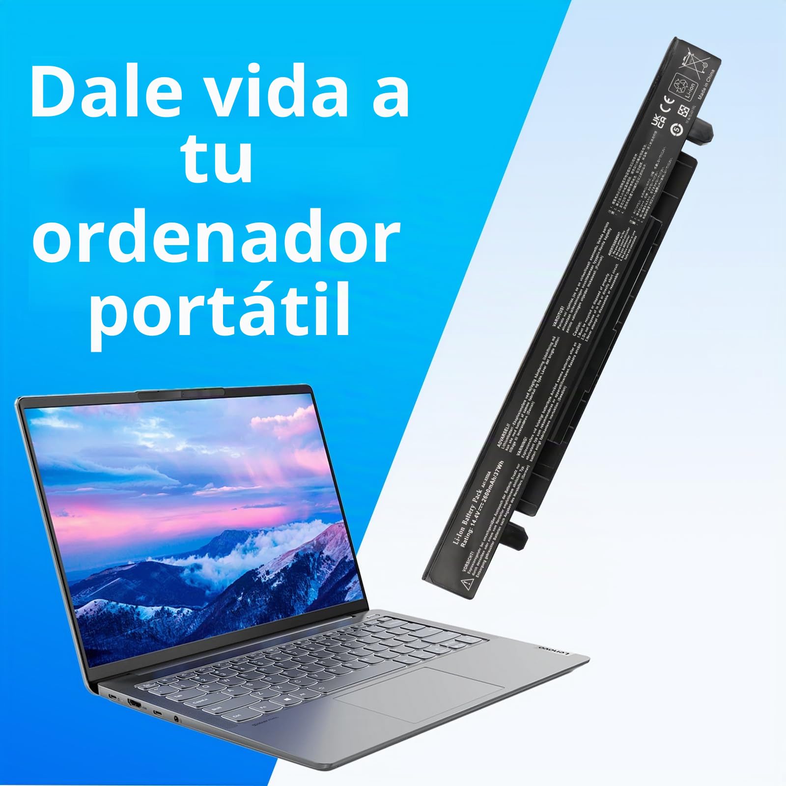 A41-X550A Batería de Repuesto para ASUS A41-X550 X550 X550C X550CA X550CC X550CL X550E X550L X552C R510 R510C R510CA R510J R409 A550C A550 F550 F552 K450 K550 P450 P550 Y481C Y581C
