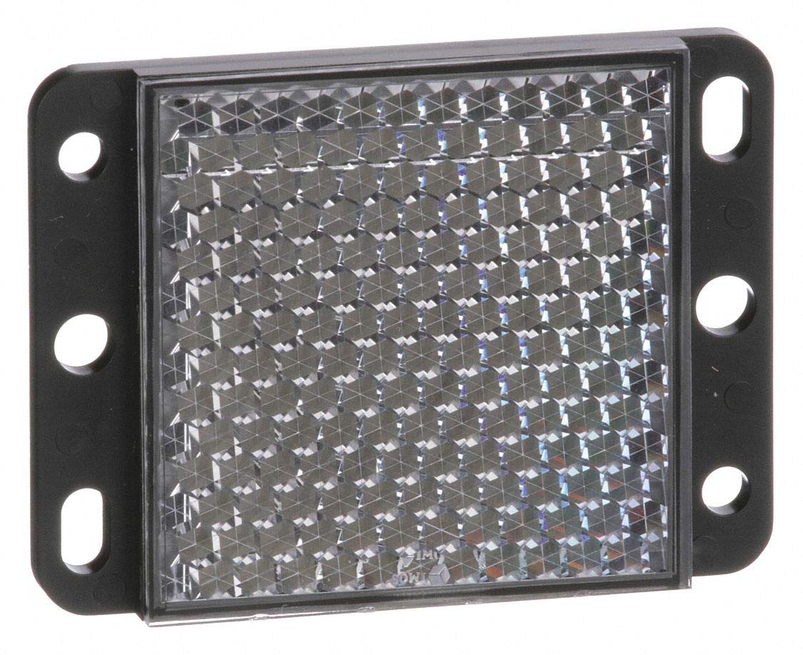 TELEMECANIQUE SENSORS Black/Silver Corner Cube Reflector, Acrylic