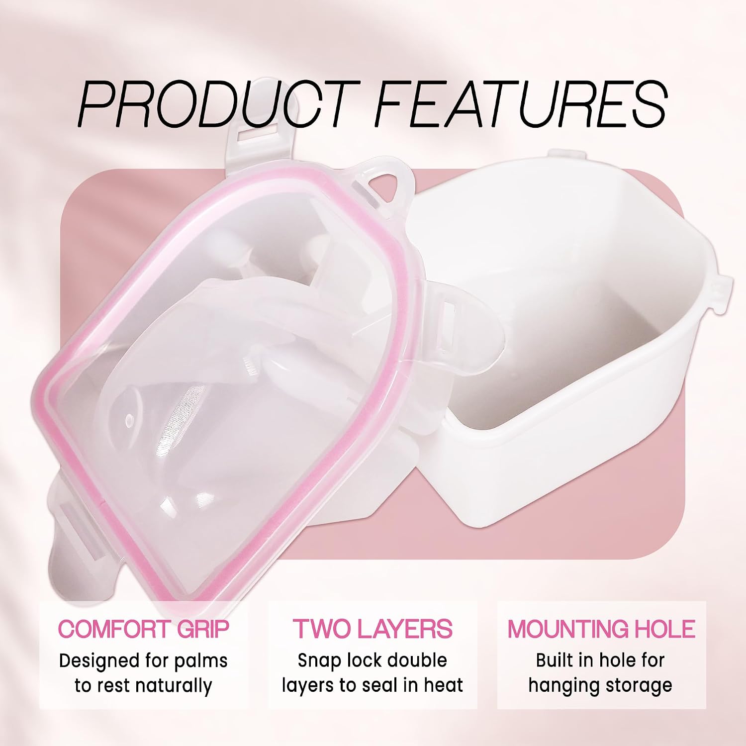 MosBug Nail Spa Acetone Resistant Soak Off Warm Water Bowl Manicure Nail Soak Bowl Manicure Treatment Tool