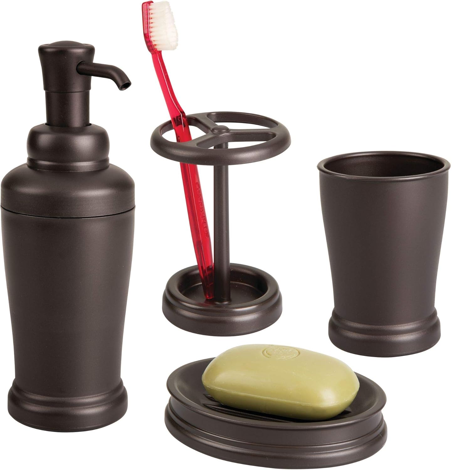 iDesign Kent Tumbler Cup for Bathroom Vanity Countertops - Bronze