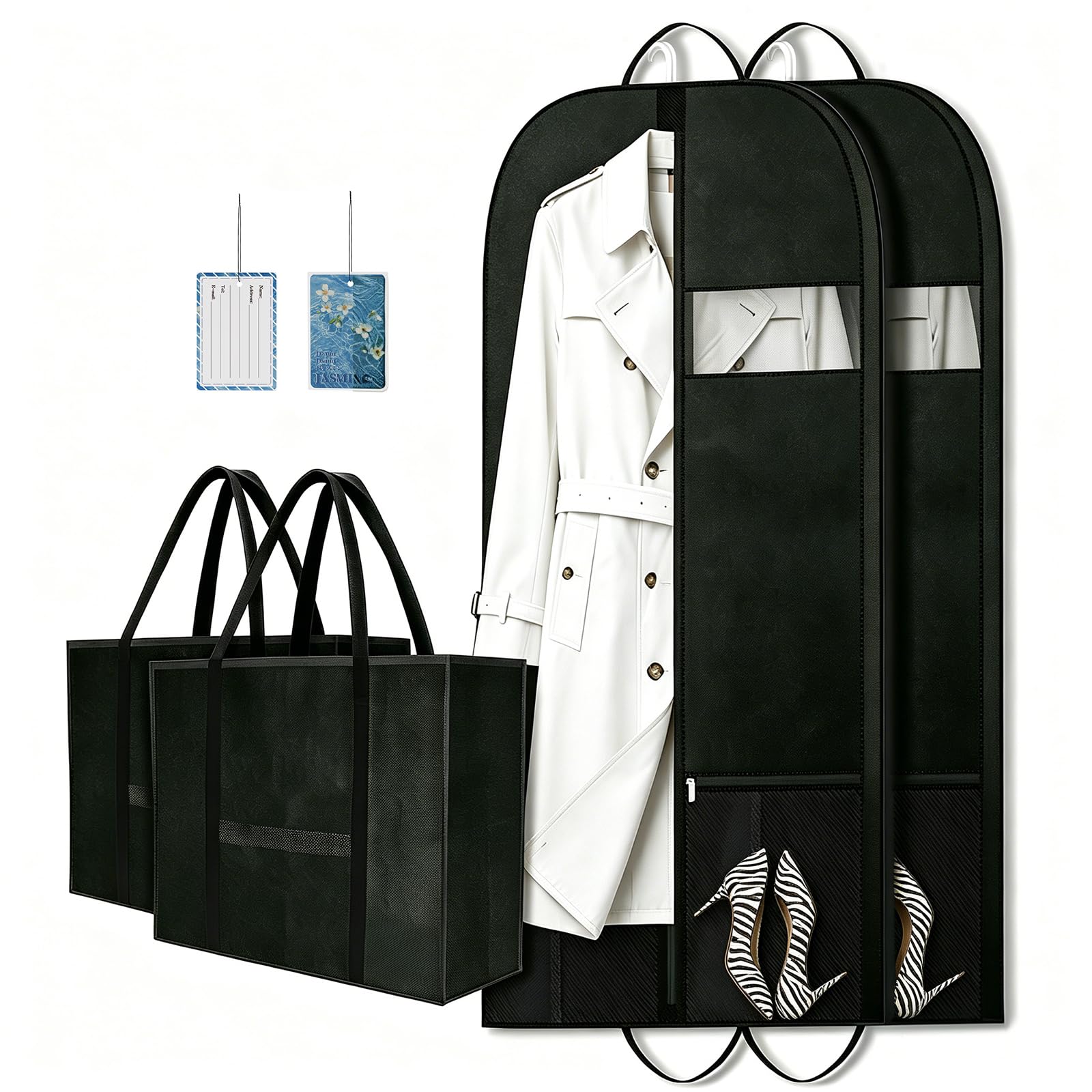Large Heavy Duty Garment Bags for Hanging Clothes, Clothing Storage