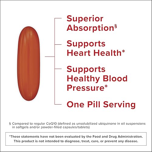 Miniatura 2 de Qunol Mega Ubiquinol Coq10 100 mg, absorción superior, suplemento natural soluble en agua y grasa, forma de coenzima Q10, antioxidante para la salud