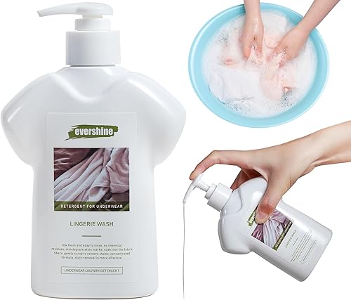 Detergente de lencería - Doble concentrado, aroma a dama, delicado líquido de limpieza de ropa interior, 10.14 onzas líquidas (1, jazmín)