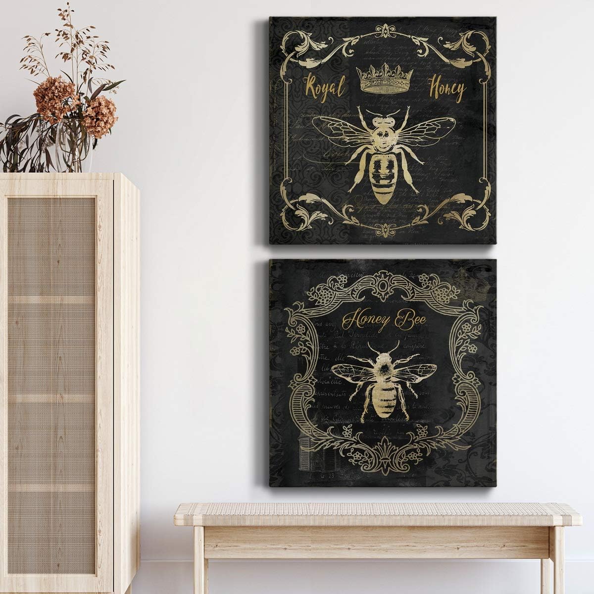 Renditions Gallery Royal Honey Bee I Wall Art, Premium Gallery Wrapped Canvas Decor, Ready to Hang, 24 in H x 24 in W, Made in America Print (Model: AZS-WC15-S205-2S-2424-MK) image 5