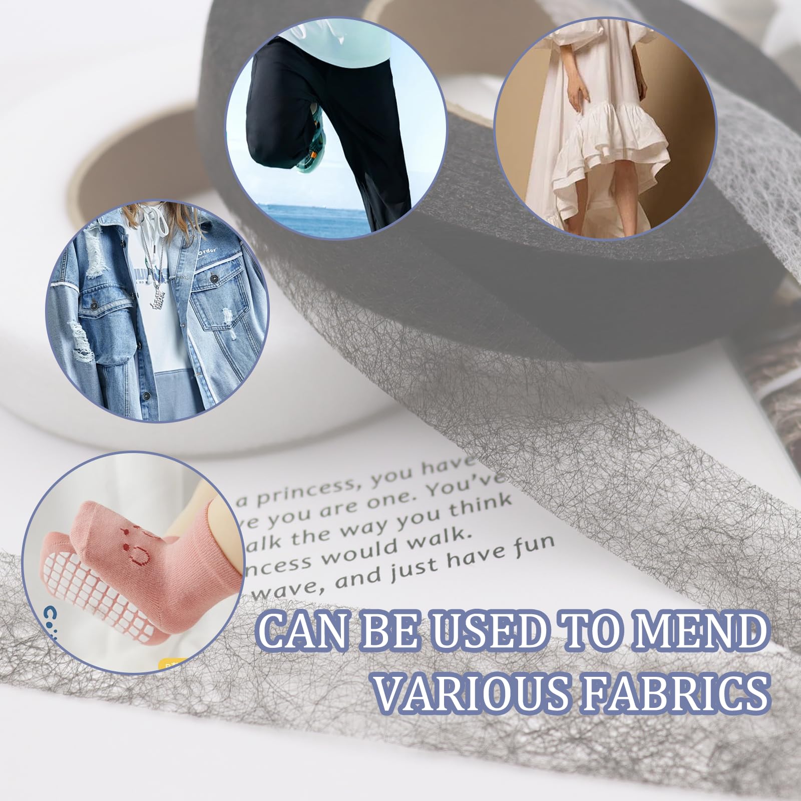 Saumband Set 60 Meter | Bügelband 20mm Für Hosen & Vorhänge | Ohne Nähen