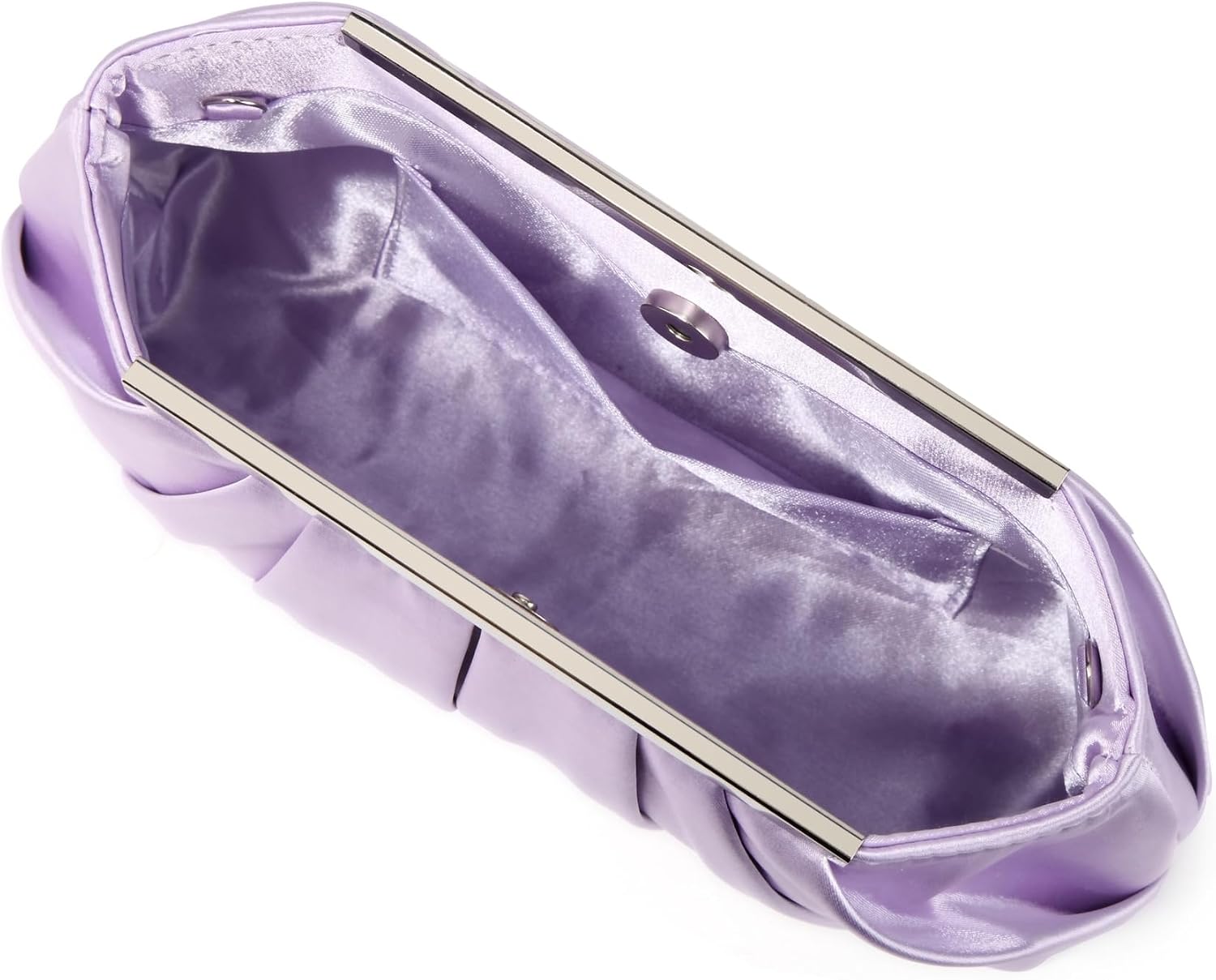 RomanticDesign Elegant Evening Clutch Pleated Satin Bridal Purse Party Prom Banquet Handbag Shoulder Bag | Elegant
