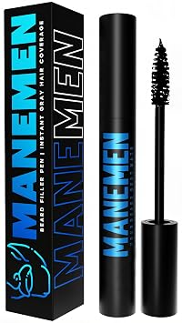 Beard Filler Pen For Men. Instant Gray Hair Coverage. Easy to Use Temporary Color for Beard, Mustache and Eyebrows. All Day Natural Finish - 2-in-1 Formula. Up to 40 Applications BROWN