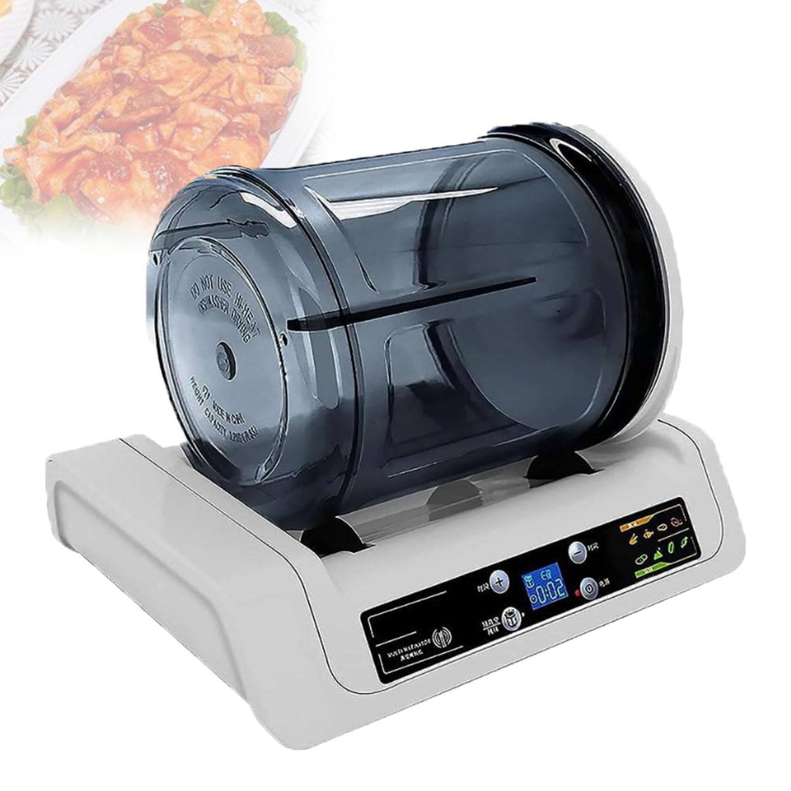 YXYLJOZ Vacuum Tumbler Marinator, 5L Electric Marinating Machine with Auto Shut-Off, 0-10h Timer, Touch Control, for Meat Vegetable Marination