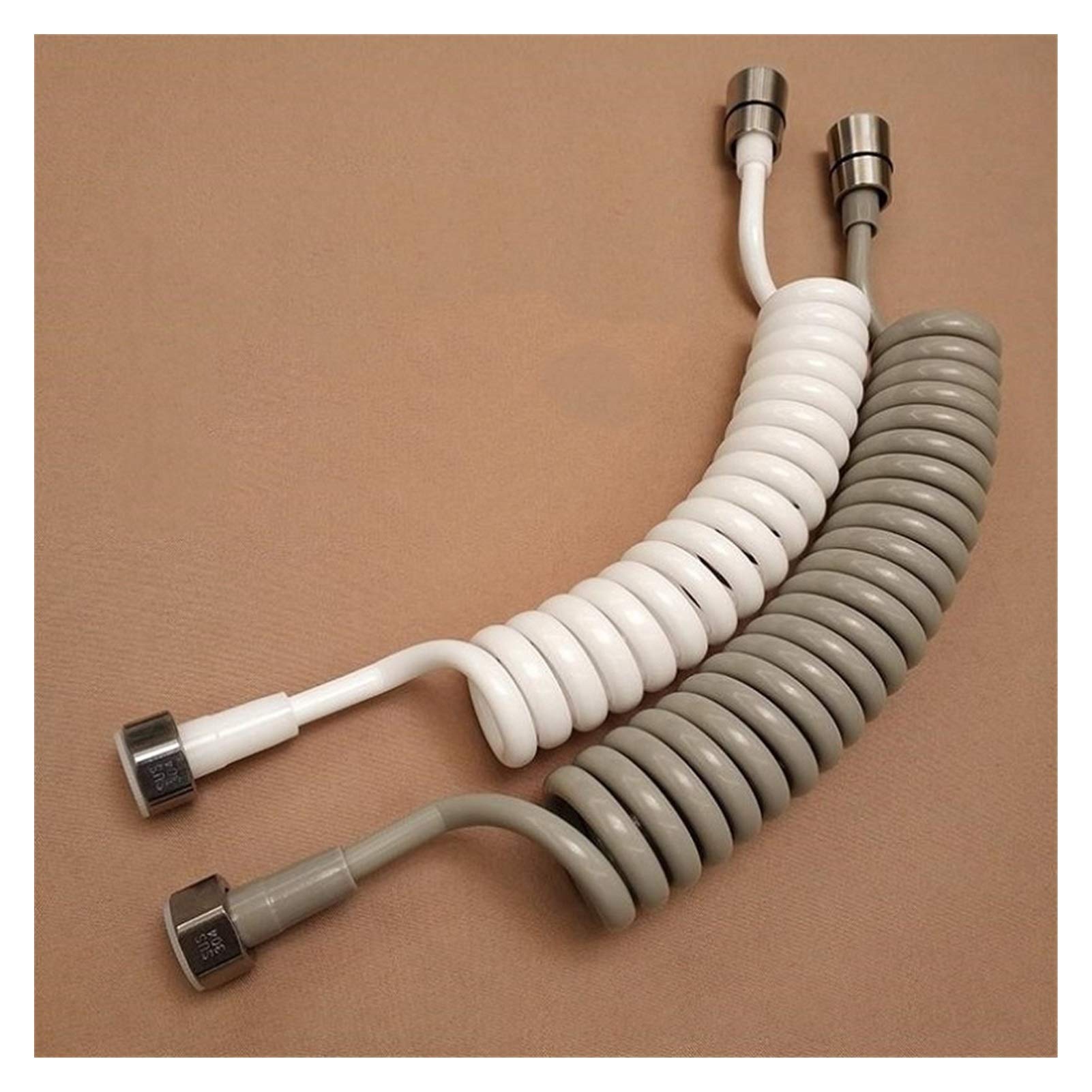 Austausch des Duschschlauchs, 1,5 m/2 m/3 m Teleskop-Brauseschlauch, EVA-Badezimmerfeder, flexibel for Wasserleitungen, Toiletten-/Bidet-Sprüher, Badezimmerzubehör, einfacher DIY-Austausch(Gray)