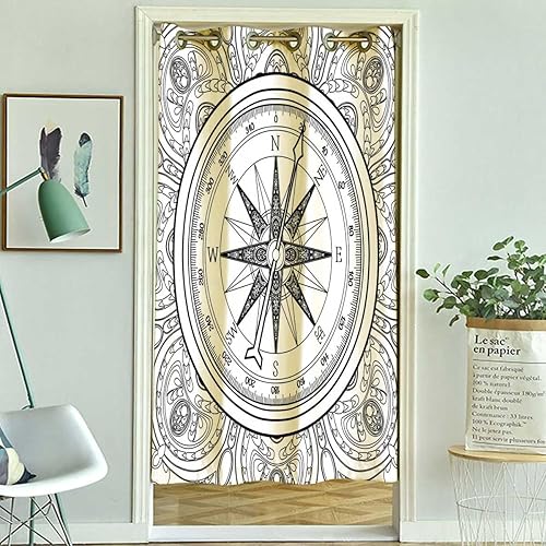 Cortinas para habitacion brújula corredera de vidrio bloqueador solar Cortinas para Ventanas de Cuarto cortina verde azulado (W) 80 x (H) 80