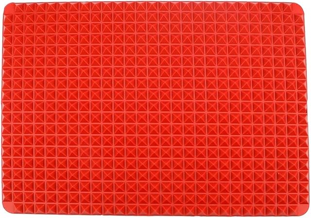 Non Stick Silicone Mat Baking Cooking Oven Sheets Pyramid Pan Fat Reducing Heat-Resistant Tray for Grilling BBQ Roasting Tray