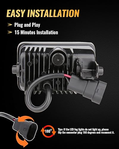 Miniatura 6 de Luces antiniebla LED DOT para conducción de faros antiniebla compatibles con Ford F150 2015-2020, Super Duty 2017-2018, 1 par negro