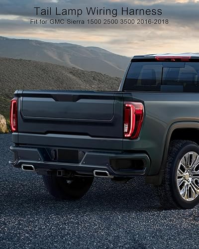 Miniatura 5 de Arnés de cableado de la lámpara trasera del lado del conductor para GMC Sierra 1500 2500 3500 2016-2018, arnés de cableado de lámpara trasera de