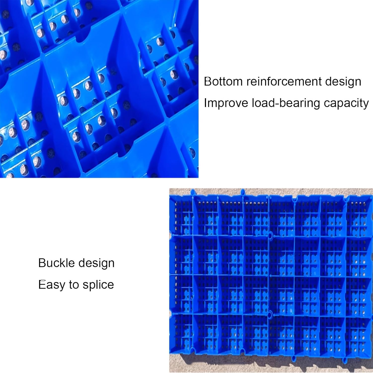 Plastic Logistics pallets， Lightweight Floor Plastic Pallets, Warehouse Storage Sale Display Plastic Pallets Pad Board, Modular HDPE Non Slip Firm Tray Mat(Green 7.9x7.9x1.2in,1pcs)