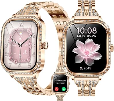 Smart Watches for Women Android iPhone Answer/Make Call w/ AI, 2025 New 1.75HD Fitness Tracker Watches w/ Heart Rate/Blood Oxygen/Sleep Monitor, Pedometer, IP68 Waterproof Activity Sport Tracker