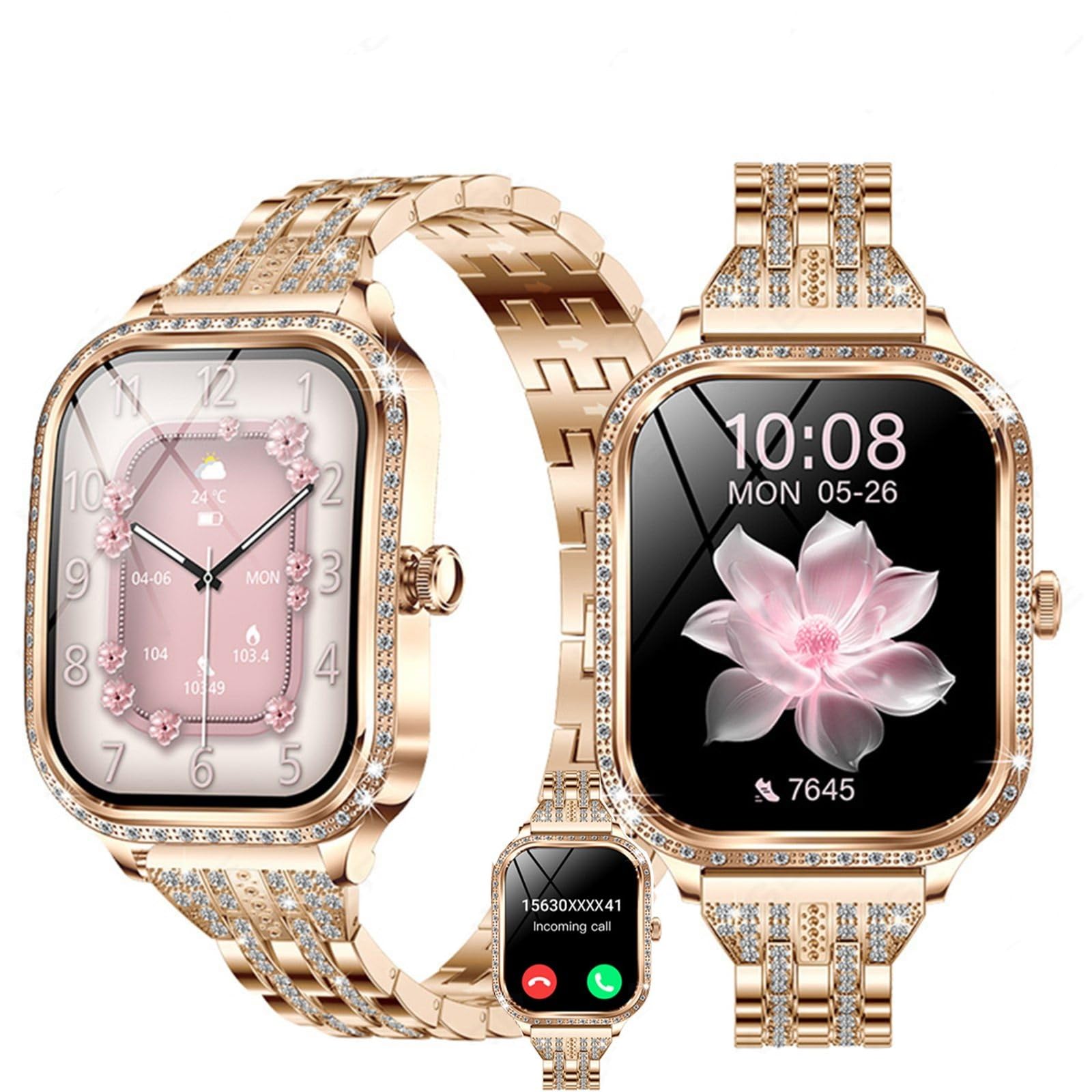 Photo 1 of Smart Watches for Women Android iPhone (Answer/Make Call) w/ AI, 2025 New 1.75”HD Fitness Tracker Watches w/ Heart Rate/Blood Oxygen/Sleep Monitor, Pedometer, IP68 Waterproof Activity Sport Tracker