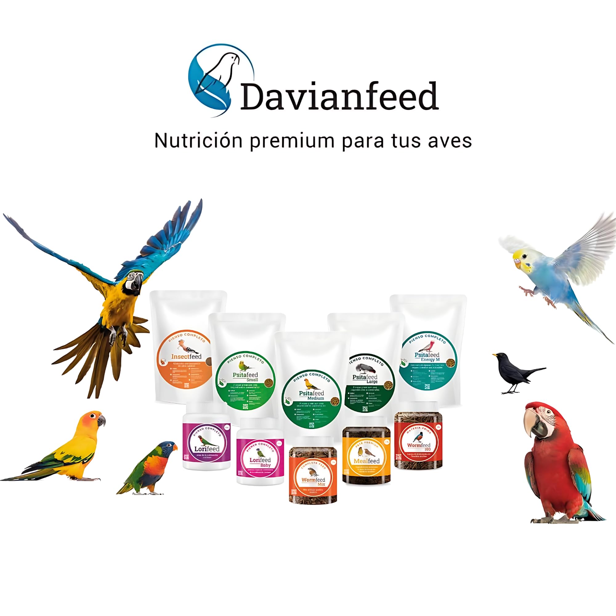 Lorifeed - Néctar Loris Completo 5 kg - Alimentación para Aves Nectarívoras - Fórmula Natural - Calidad y Salud Digestiva Premium - Davianfeed
