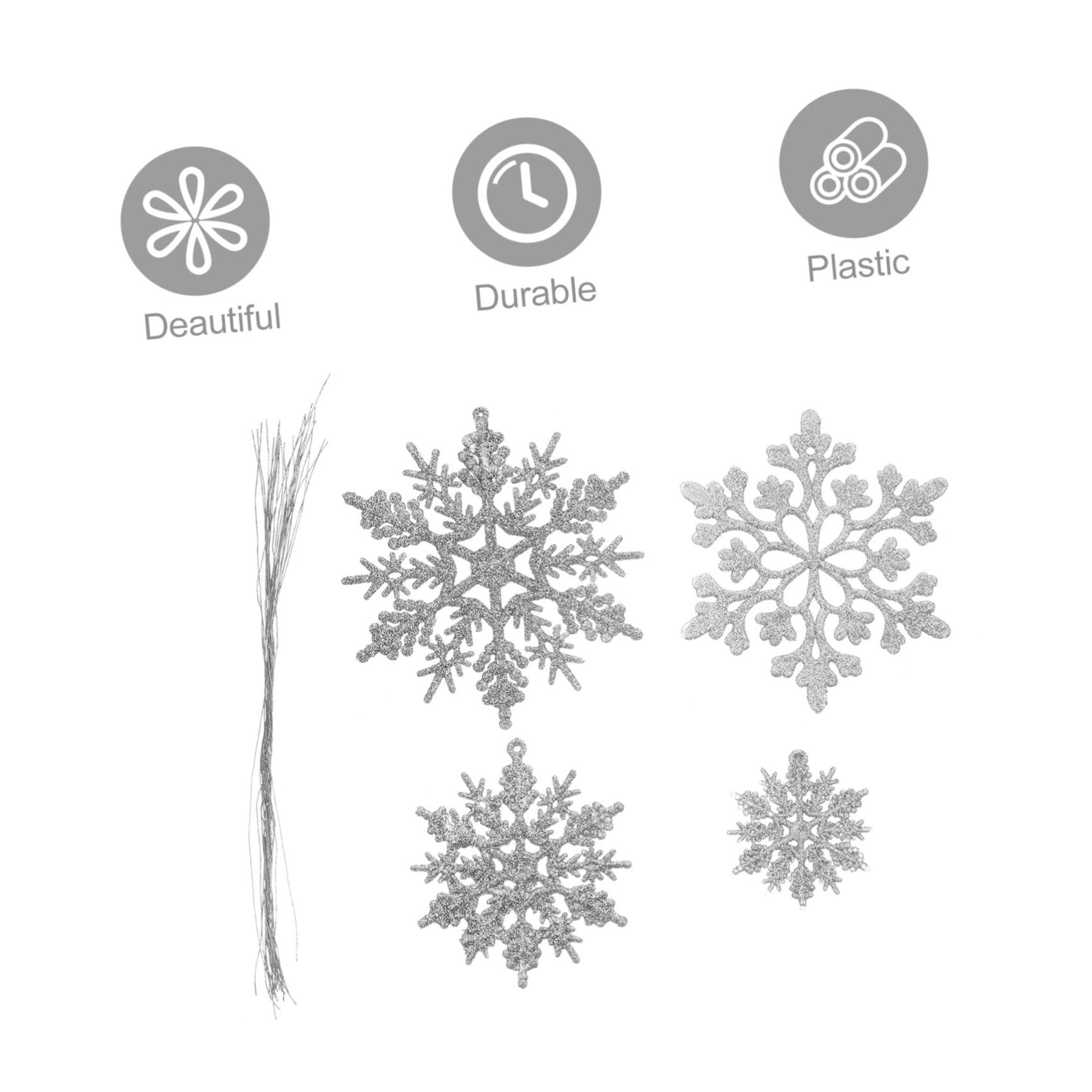 Alipis 4 Set Di Fiocchi Di Neve Coriandoli Decorazioni Per Natale Pendenti A Forma Di Fiocco Di Neve Decorazioni Per Lalbero Di Natale 36 Pezzi * 4