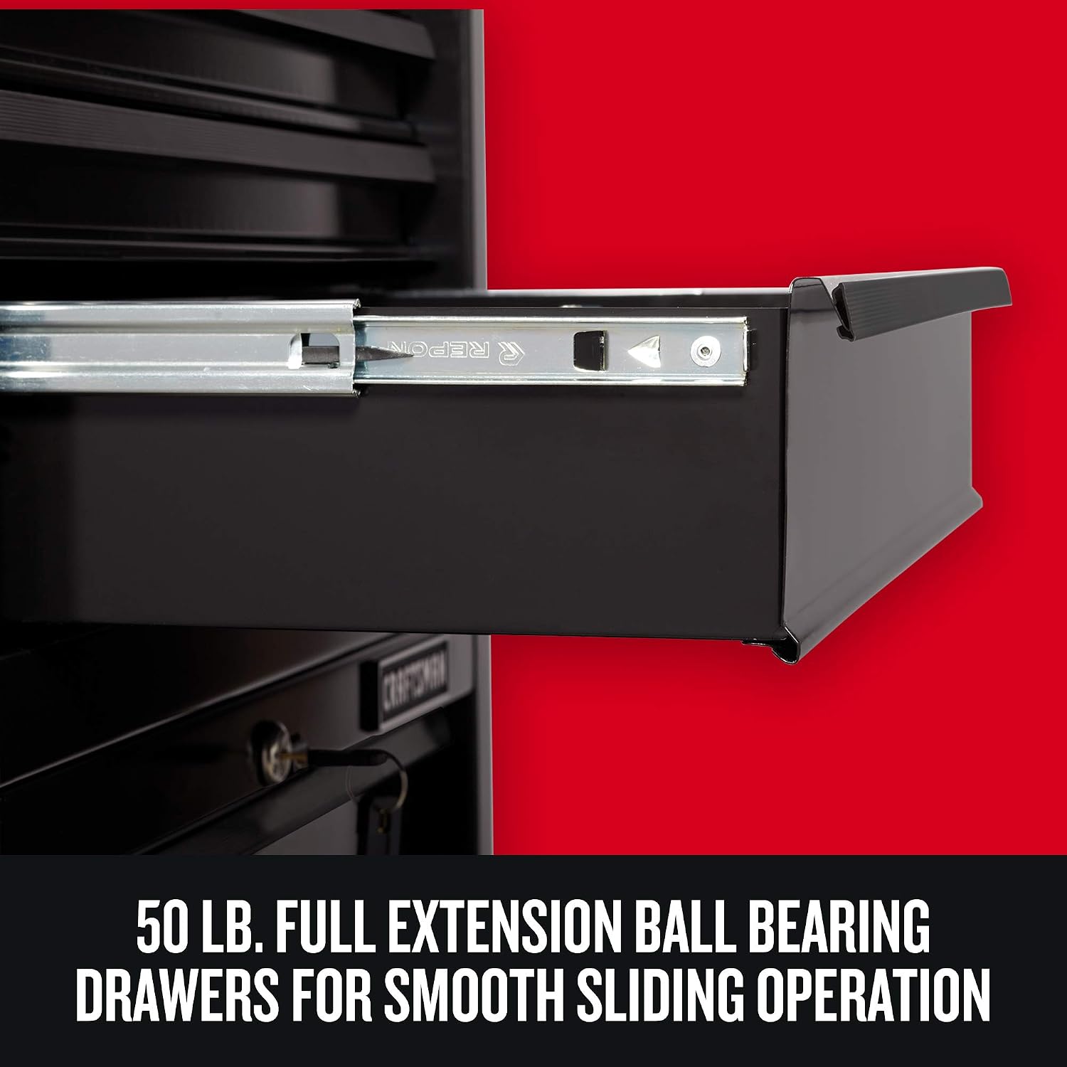 CRAFTSMAN Tool Chest with Drawer Liner Roll, 26-Inch, Rolling,, 4 Drawer, Black (CMST82765BK)