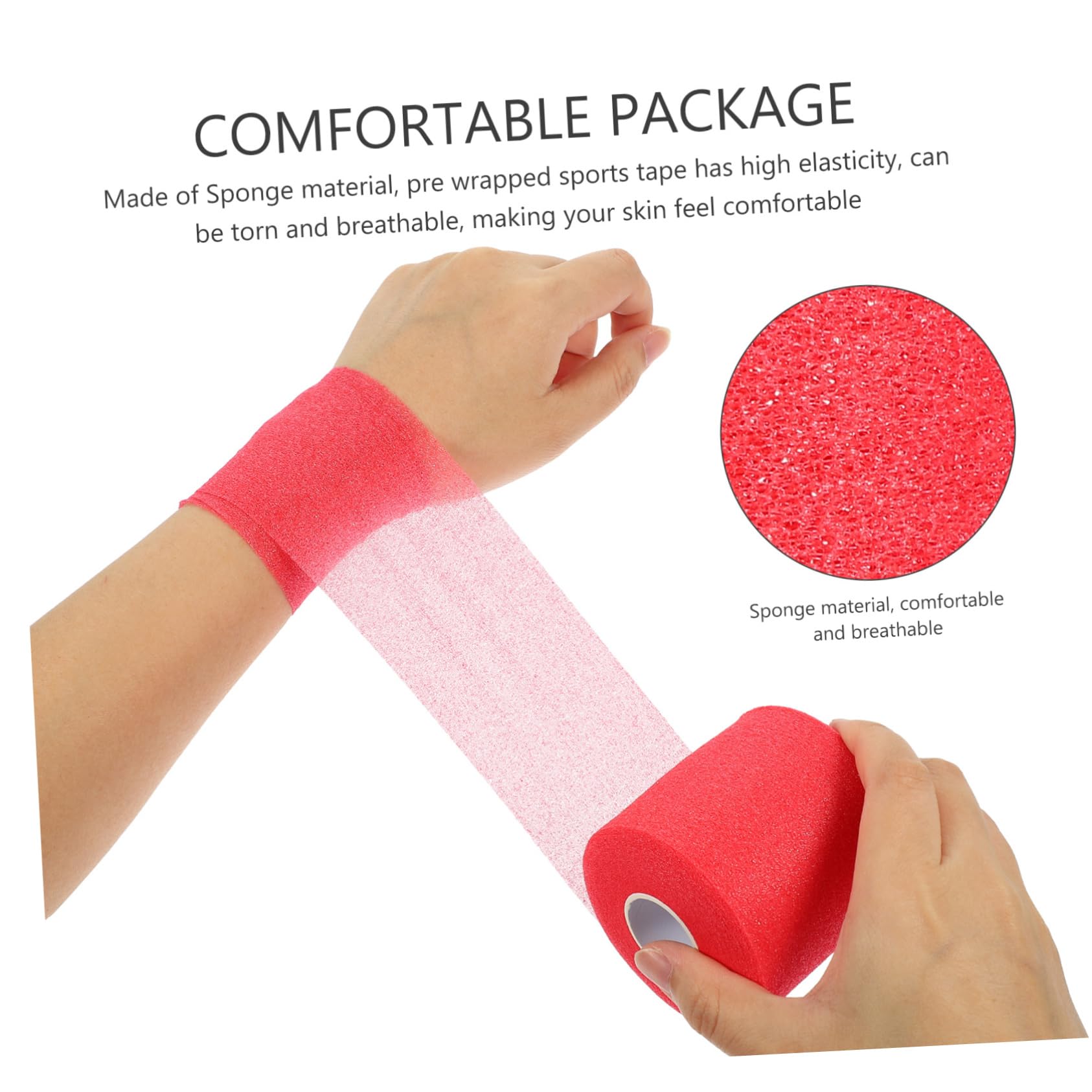 MOLUCKFU Multi-Function Badminton Racket Tape Shock Absorbing Film Sports Accessory for Ankle Wrist Knee Elastic Easy to Use Tape