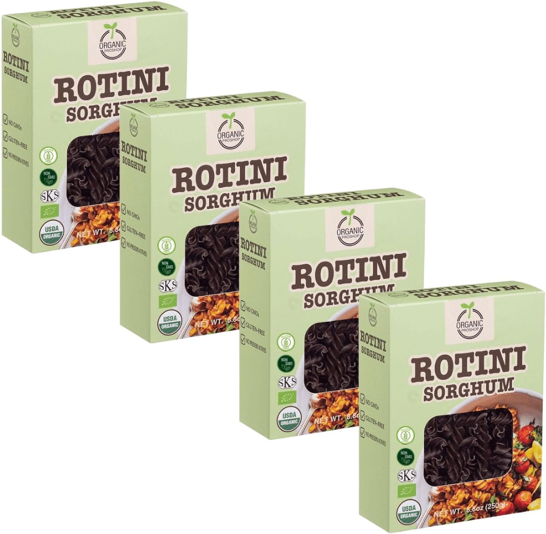 Organic Sorghum Rotini (4 Pack)