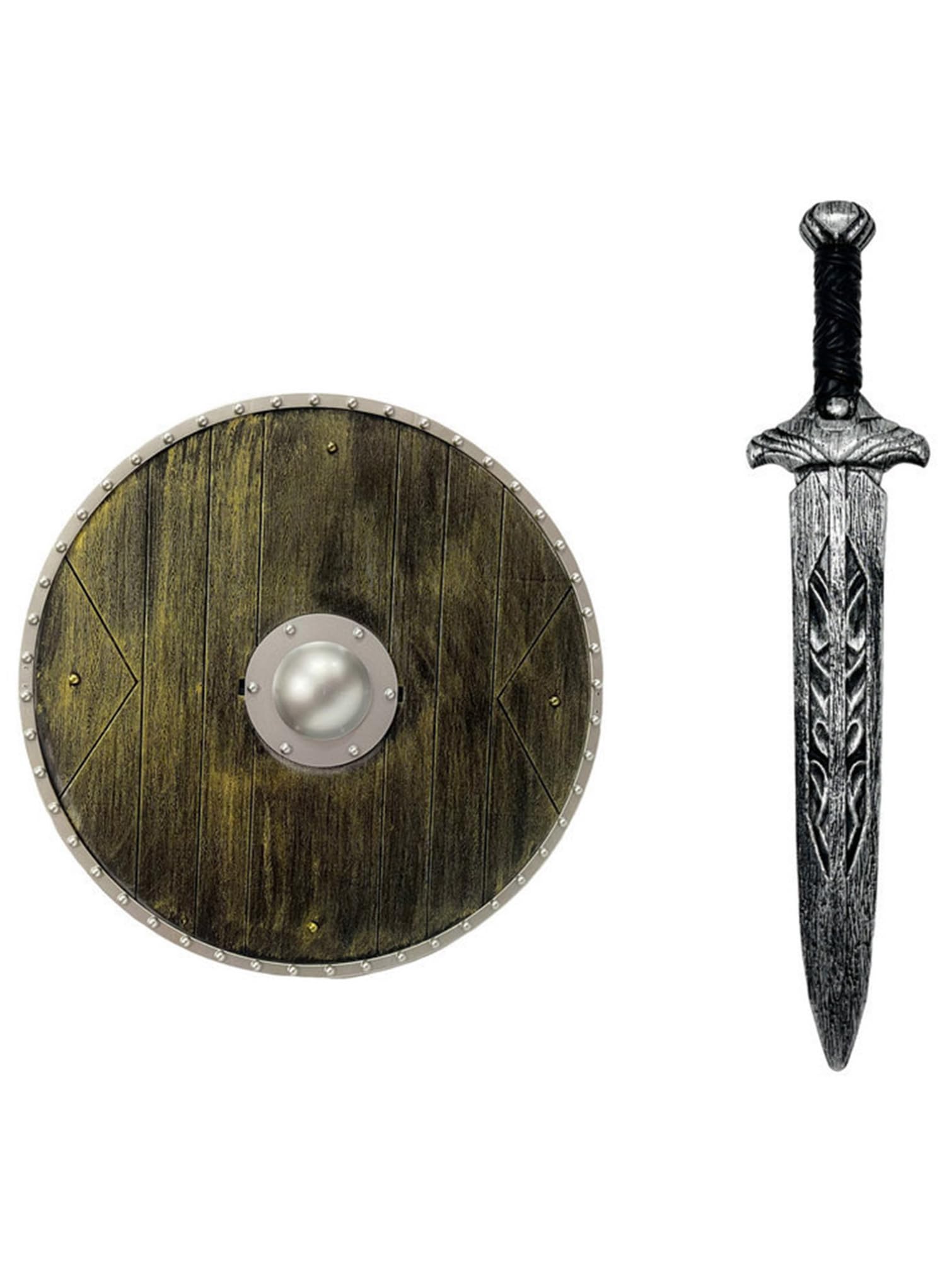 TiaoBug Knight Costume Props for Adults Kids Collectible Prop 2 Pcs with Silver Sword One Size