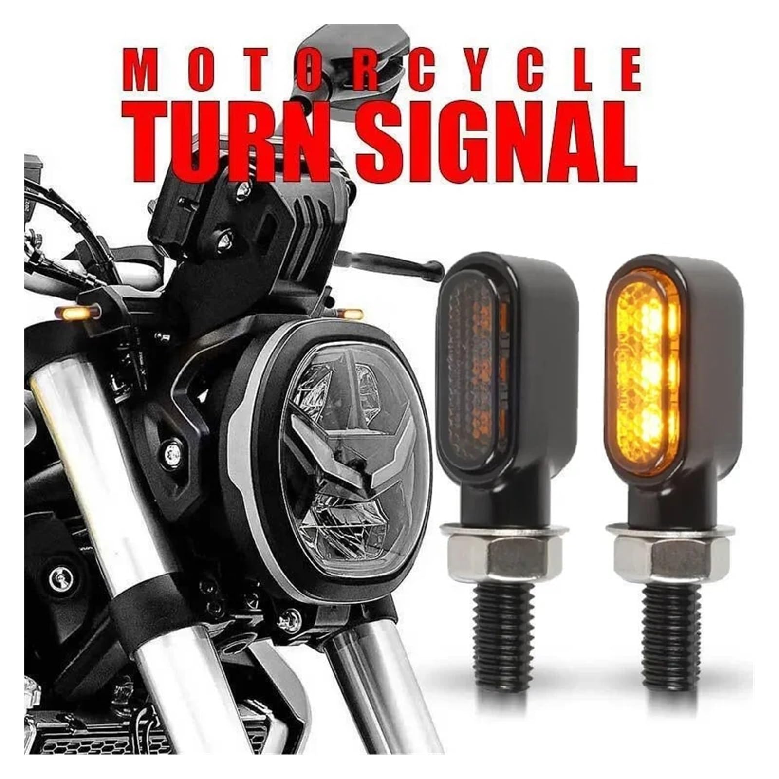 Lámpara de señal LED Motocicleta 8 mm Giro luz señal