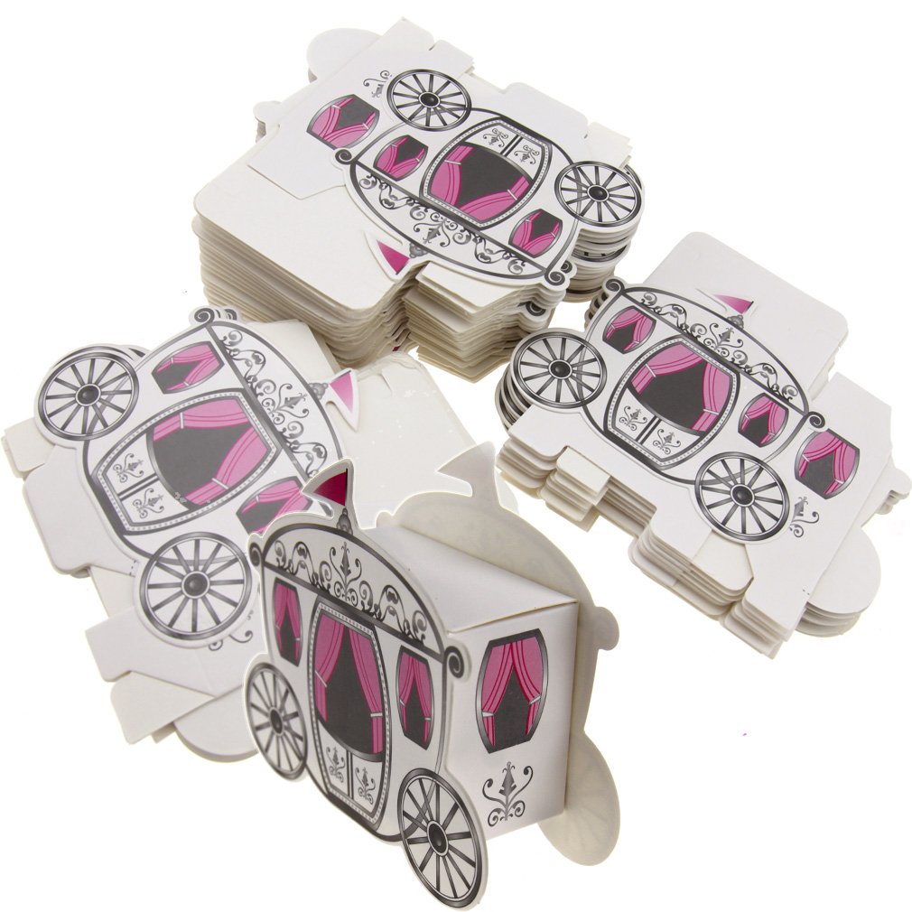 SING F LTD 50pcs Candy Box Cinderella Fairytale Princess Carriage Wedding Favour Party Gift
