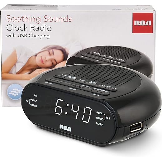 RCA Digital Alarm Clock with Sounds