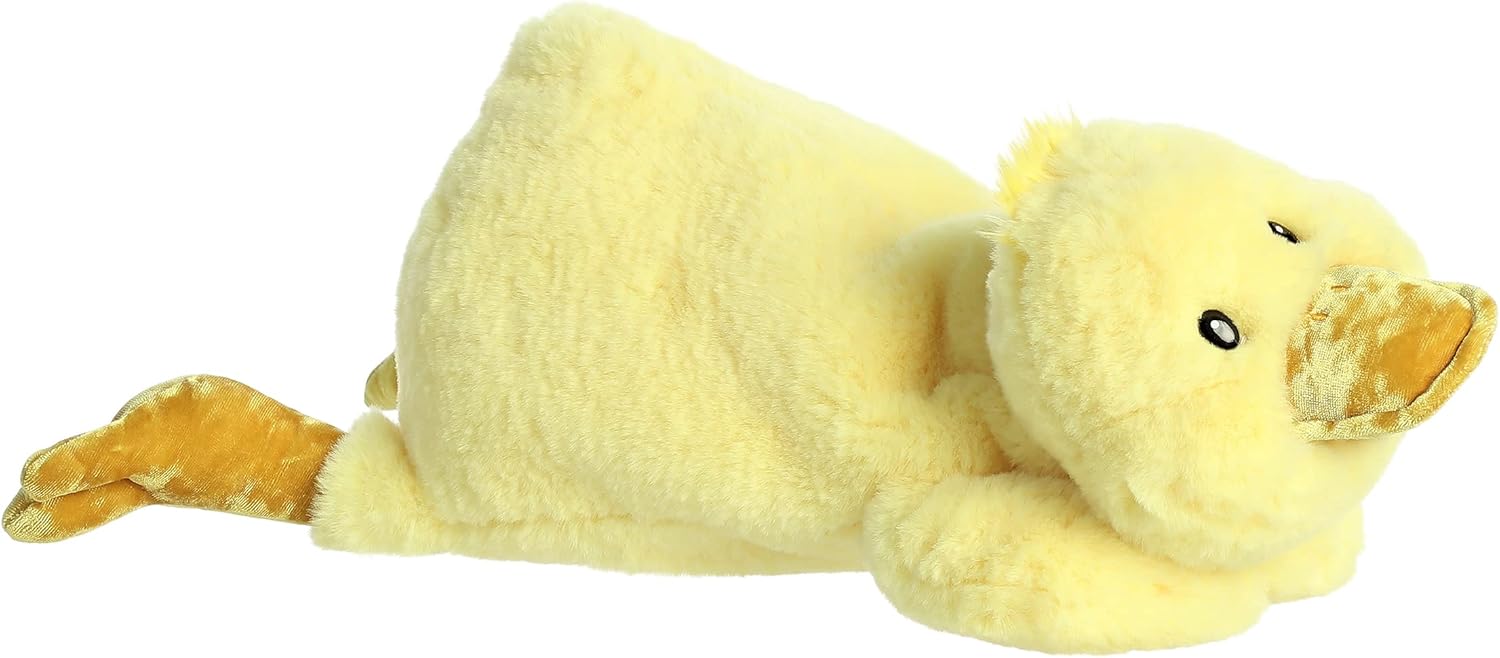 Aurora® Laid-Back Snoozles™ Duck Stuffed Animal - Cuddly Comfort - Imaginative Playtime - Yellow 19 Inches