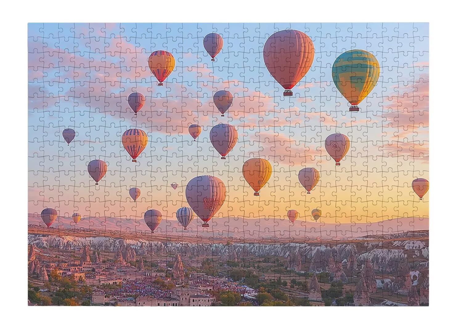Puzzle 1500 elementów dla dorosłych, balony na gorące powietrze, prezenty