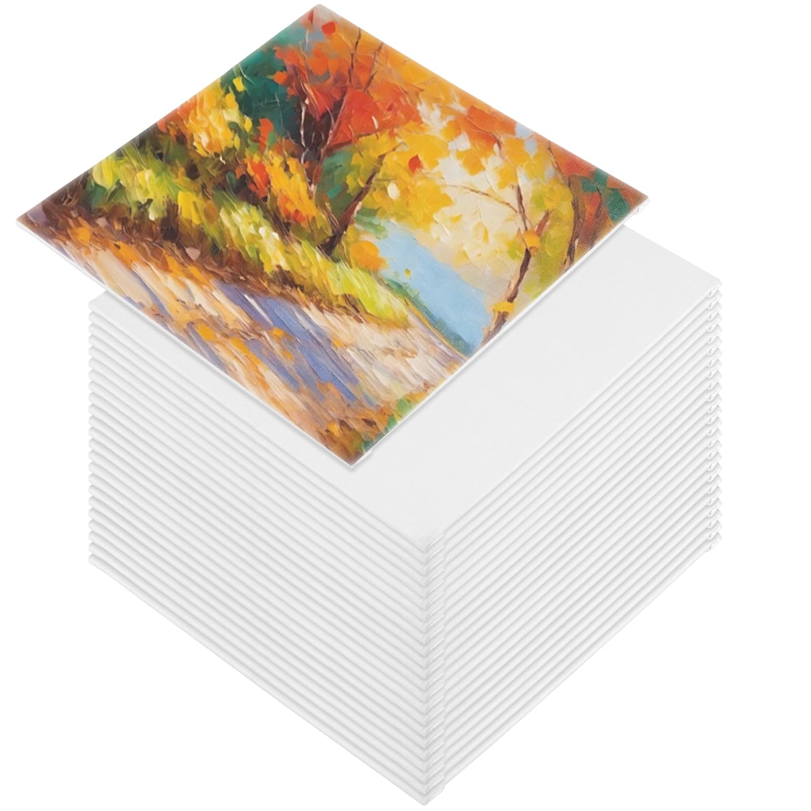 Carton entoilé 3mm 20x20cm coton blanc de qualité supérieure