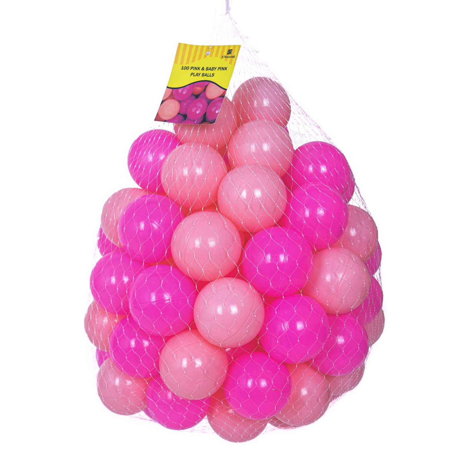 StraamePlayballs, Crush-Proof, Colourful Pit Balls for Kids Baby-Approved Multi-Pack Toddler Ball Pit, Smooth Plastic Balls, No Sharp Edges, Non-Toxic & BPA Free.